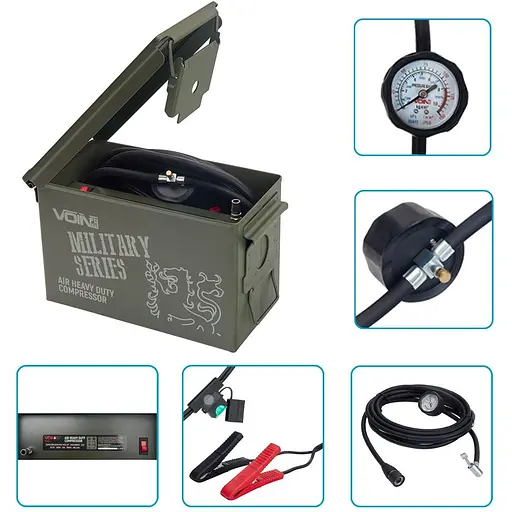 Автомобильный компрессор Voin Military series 150 psi 25 A (VM-070) - фото 4