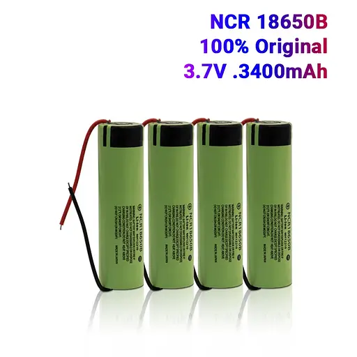 Акумулятор Li-ion 18650 Panasonic 3400 мАг 3,7В + провід DIY (Зелений) - фото 4