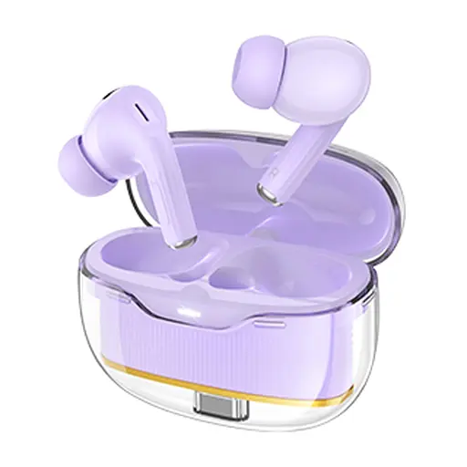 Бездротові TWS навушники Hoco EW54 вакуумні purple - фото 2