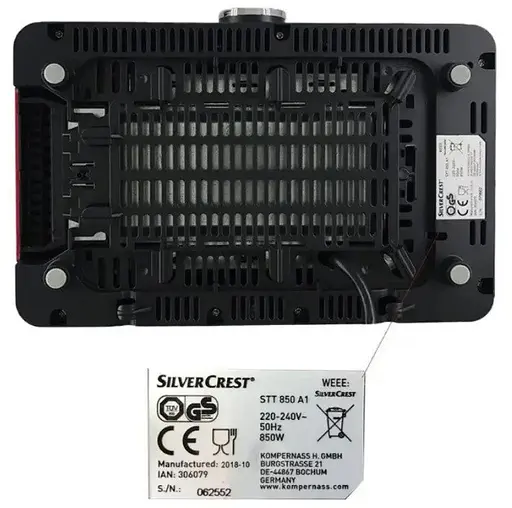 Тостер Silver Crest STS 850 A1 7 режимів обсмажування 850 Вт тостерниця для гарячих бутербродів - фото 8