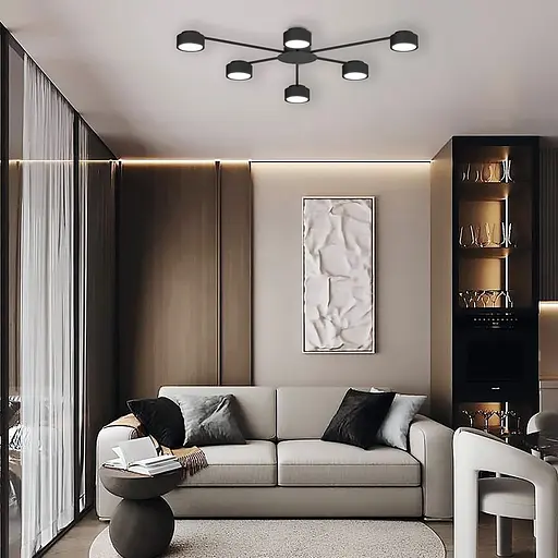 Люстра Ardero ML481-6 під лампу чорний - фото 3