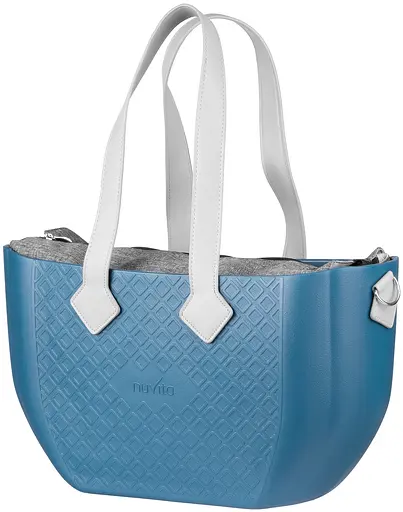 Сумка MyMia ручки эко-кожа, коврик, ремни для коляски, сине-серый Nuvita det0018666 - фото 1