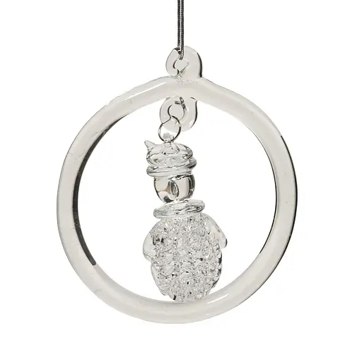 Елочное украшение "Снеговик в шаре" Ø8,5*9см, YQ1461497