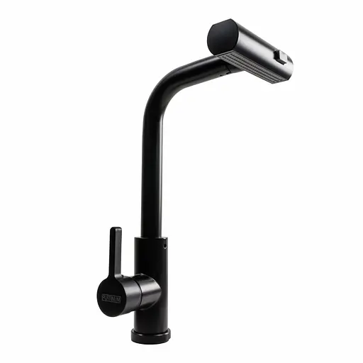 Змішувач для кухні XK09B Platinum PVD чорний - фото 1