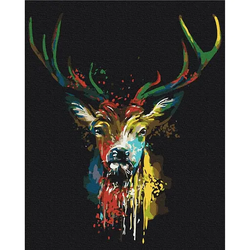 Картина за номерами Барвистий олень Brushme 40x50 см кольорова 000277122