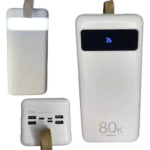 Повер банк Remax на 80000 mAh. Універсальна мобільна батарея з ліхтариком 80000 - фото 7