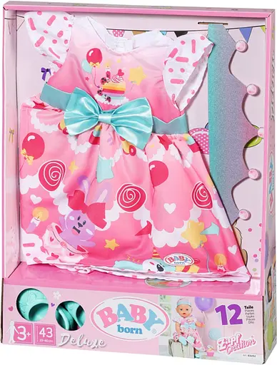 Уцінка. Набір одягу для ляльки Baby Born День народження Делюкс 43 см (834152) - фото 3
