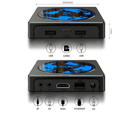 Смарт ТВ приставка Android SmartTV Box X98 mini 4/64Gb - фото 3
