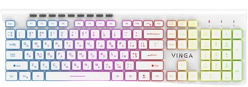 Клавіатура Vinga KB-460 RGB White