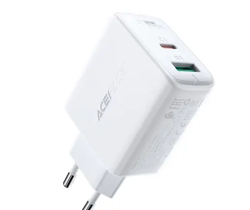 Зарядний пристрій швидкий Acefast A5 32 W USB-C + USB-A) - фото 4