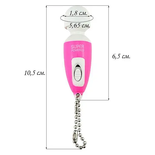 Мини-вибратор "Ключик" 6,5 см Розовый K0109-2 - фото 2