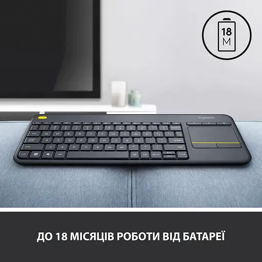 Клавіатура Logitech K400 Plus Wireless Touch Black (920-007145) - фото 7