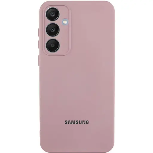 Чохол Silicone Cover Lakshmi Full Camera (AA) with logo для Samsung Galaxy S25 Рожевий / Pink Sand