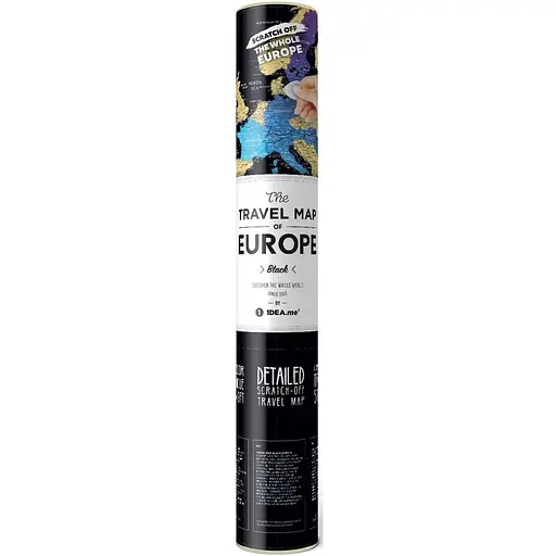 Скретч карта мира 1DEA.me Travel Map Black Europe (13070)