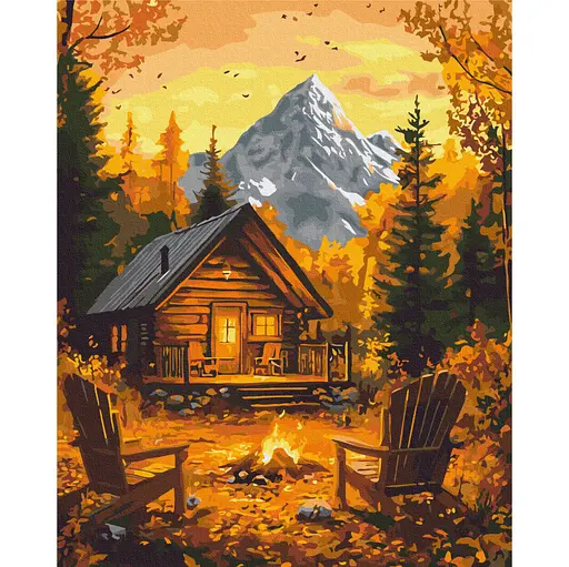 Картина за номерами "Осіннє тепло вогнища" BS54169, 40х50 см