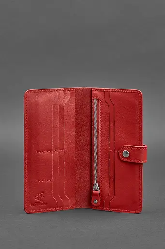 Шкіряне жіноче портмоне 7.0 Червоне - фото 4