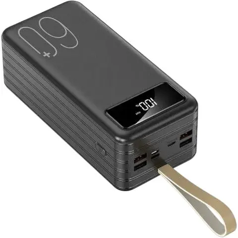 Power bank Lionpatton L46 60000 mAh Black. Універсальна мобільна батарея. Потужний повербанк Чорний, 60000