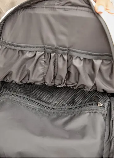 Женский рюкзак Sambag Aura белый с принтом Blue Flowers 39 х 29 х 13 см (24551725) - фото 10