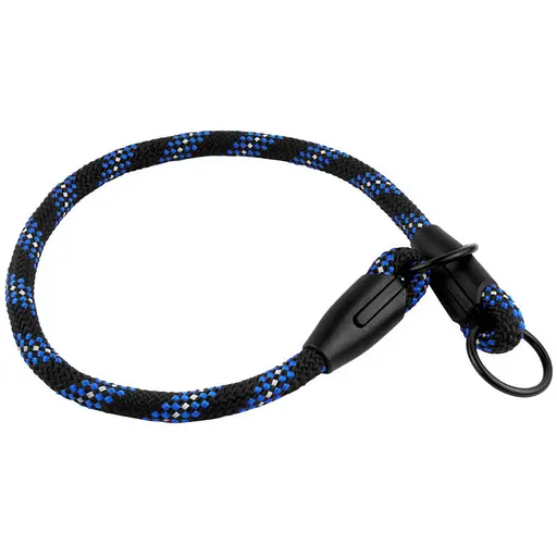 Нашийник-зашморг для собак Barksi Active світловідбивний 56х1.2 см чорно-блакитний - фото 2