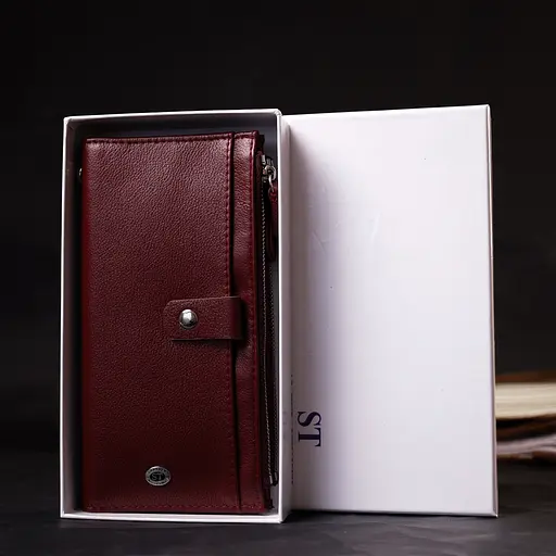 Кожаный женский кошелек ST Leather 9.8х19х1.5 см acs0026960 - фото 9