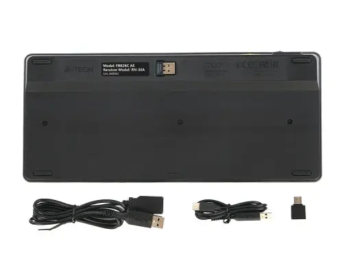 Клавіатура A4Tech FBK26C AS Fstyler, Black, Bluetooth / 2.4 GHz / USB, мембранні кнопки, 12 гарячих клавіш FN, радіус дії до 10 м - фото 6