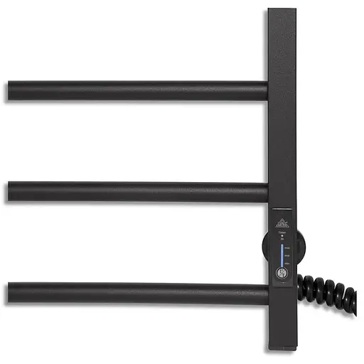 Электрический полотенцесушитель Laris Зебра Альфа ЧФЧ10 500x900 Э правый R3 73207630, Черный матовый, Правое, Электронный - фото 5