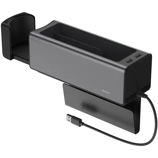 Органайзер для автомобиля Baseus Deluxe Metal Armrest Console Organized черная (CRCWH-A01)