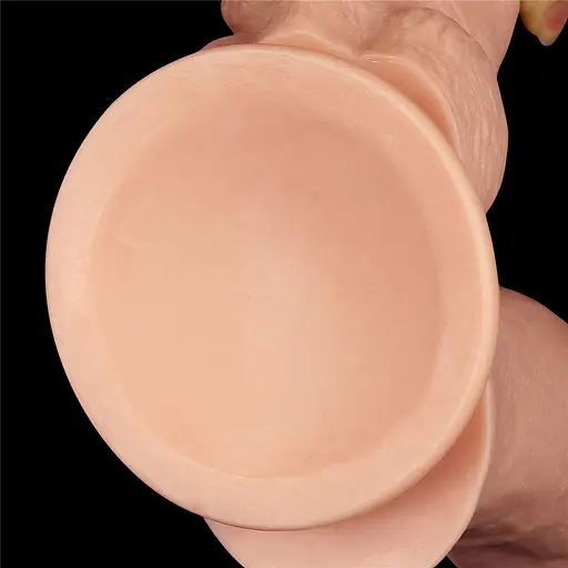 Фалоімітатор для подвійного проникнення LoveToy King-sized 33 см тілесний - фото 8