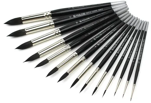 Пензель білка кругла Classic 3049R №00 Kolos - фото 2