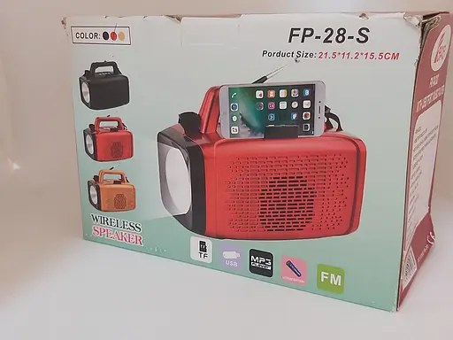 Радіоприймач на сонячній батареї + ліхтар EPE FP-28-S (USB + microUSB + Bluetooth) Червоний - фото 3