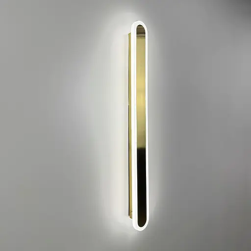 Видовжене латунне бра у металевому корпусі 60 см Арт. W 010/600 AB Line F - фото 2