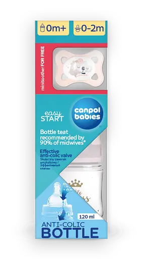 Набір для новонароджених Пляшечка 120 мл + Пустушка MINI Boy - фото 2