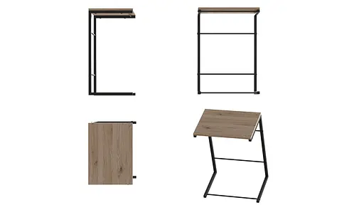 Столик Терри 650x440x330 Черный металл ДСП Дуб Сан-Марино 16мм FRD-104649 - фото 6