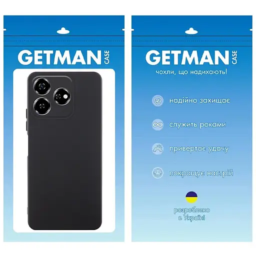 Чохол TPU GETMAN Liquid Silk Full Camera для ZTE Nubia V60 Чорний / Black - фото 2