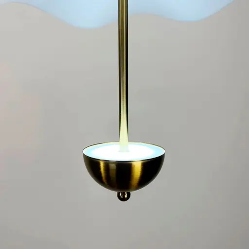 Латунный светильник с белым волнистым плафоном Ø 40 см Ст. SGA3-400-1 AB | Line F - фото 3