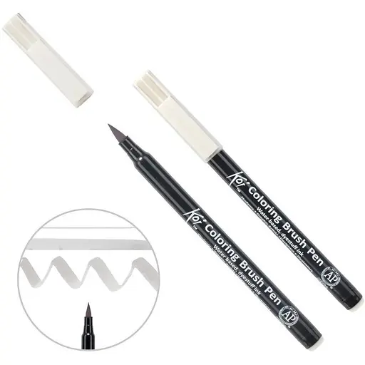 Маркер-пензель акварельний KOI Сірий холодний світлий (153) Sakura