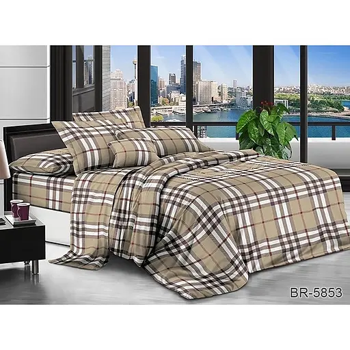 Комплект постільної білизни TAG Tekstil Євро 000247808 (BR-5853)