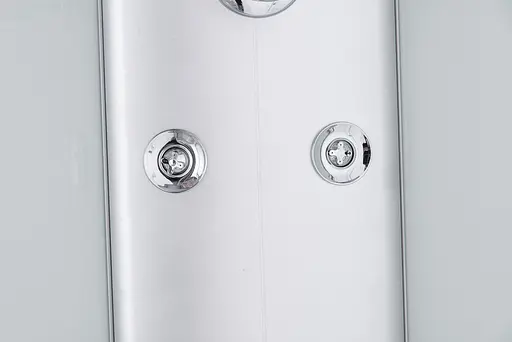 Душевой бокс с гидромассажем Mixxus Strong SBH01-90x90x215-GR Satin с высоким поддоном MI6889, Хром матовый, тонированный, хром матовый - фото 3