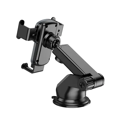 Автотримач для телефона HOCO CA104 vertical and horizontal telescopic gravity vehicle holder Black Metal Gray - фото 3
