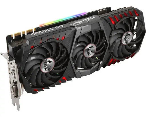 Видеокарта MSI GTX 1080Ti 11Gb Gaming Trio (GTX 1080 Ti GAMING TR) (GDDR5X, 352 bit, PCI-E 3.0 x16) Б/у - фото 2