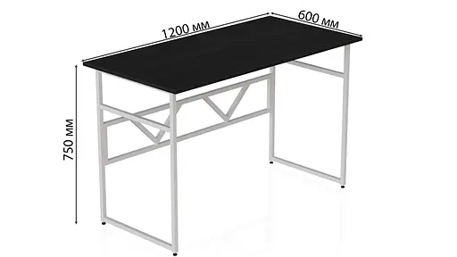 Компьютерный стол Ferrum-decor Райан 75x120x60 черный ДСП Сосна Кембра 32мм (FRD-103690) - фото 4