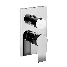 Змішувач для ванни/душу на 3 споживача Paffoni Tango з металевою накладкою chrome TA019CR/M, Хром - фото 1