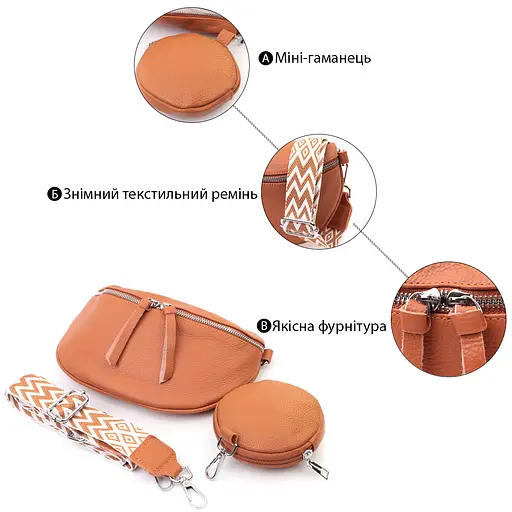 Кожаная женская сумка Vintage 25.5х15х4 см sum0026613 - фото 4