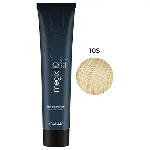 Фарба для волосся з низьким вмістом аміаку Megix10 Mowan 10S екстра світлий пісочний блонд 100 мл - фото 1