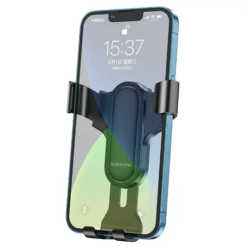Автотримач для телефона BOROFONE BH74 Rock air outlet gravity car holder Black - фото 8