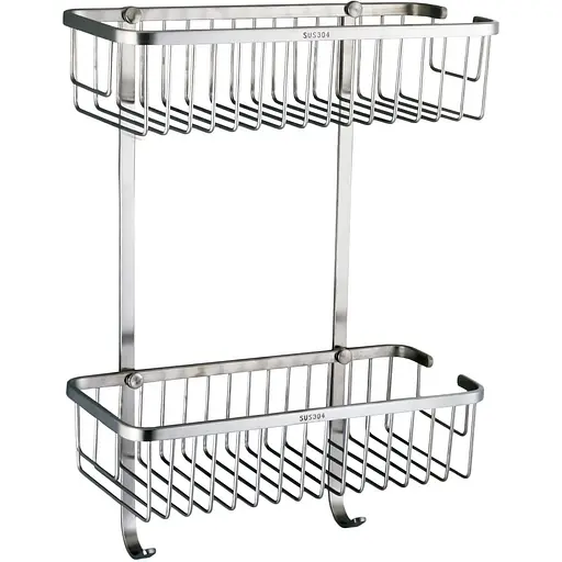 Поличка подвійна Globus Lux SQ9488, Нержавіюча сталь - фото 1