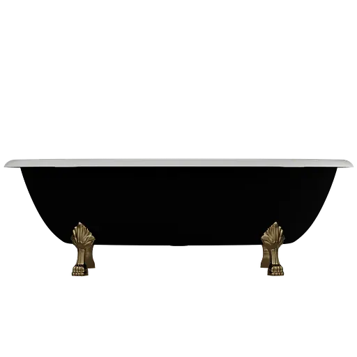 Ванна отдельностоящая глянцевая Amdcon Olmpa 180x90 черная из литого камня золотые ножки OLMPA_180_nzhk-g_BLACK_HL Черный - фото 10