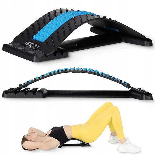 Тренажер для растяжения спины и позвоночника 4FIZJO 4 уровня Black/Blue (P-5905973400305) - фото 1