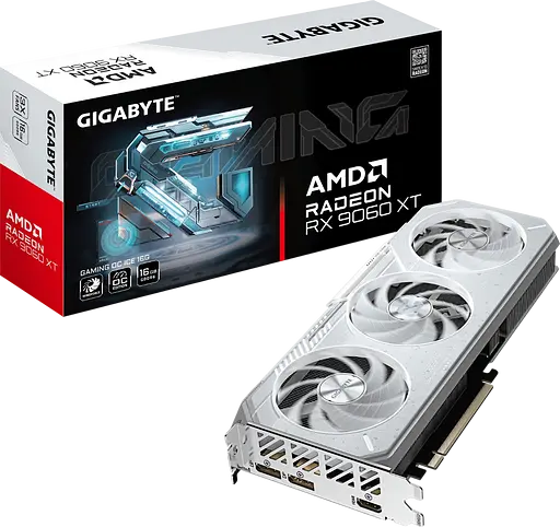 Відеокарта AMD Radeon RX 9060 XT 16GB Gigabyte Gaming OC Ice (GV-R906XGAMINGOCICE-16GD)