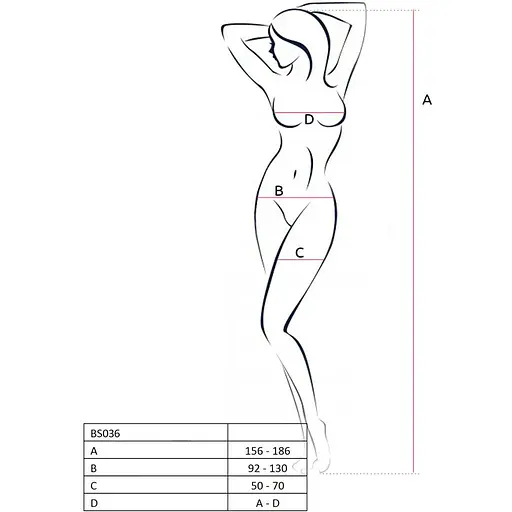 Бодістокінг Passion BS036 White, комбінезон, лямки через одне плече - фото 4